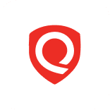 Red shield logo with a white stylized 'Q' or 'e' on a white background.