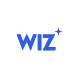 WIZ logo in blue text with a small star icon on a white background.