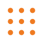 Nine orange square dots arranged in a 3x3 grid on a dark teal background.