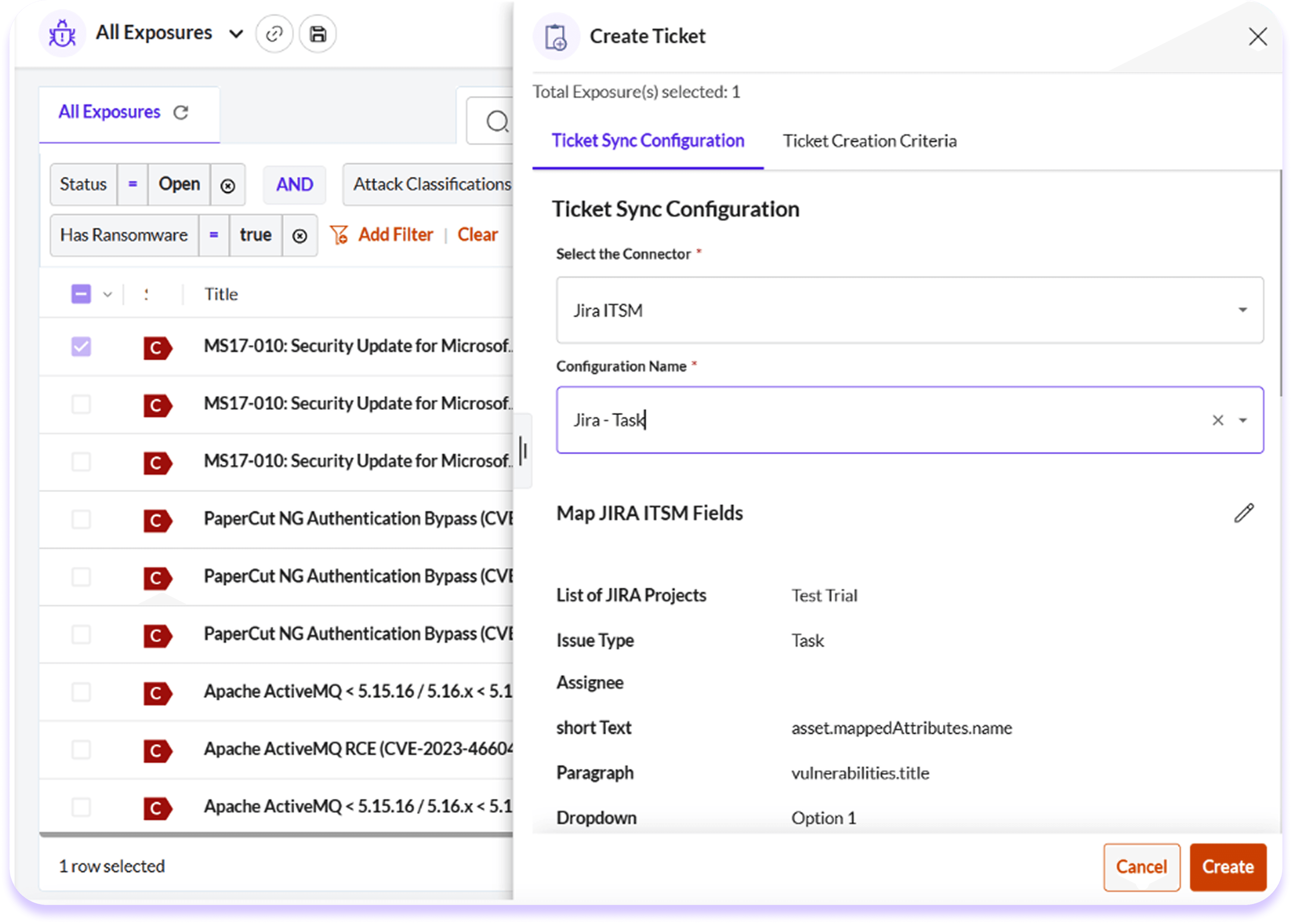 Securin Triage Dashboard View